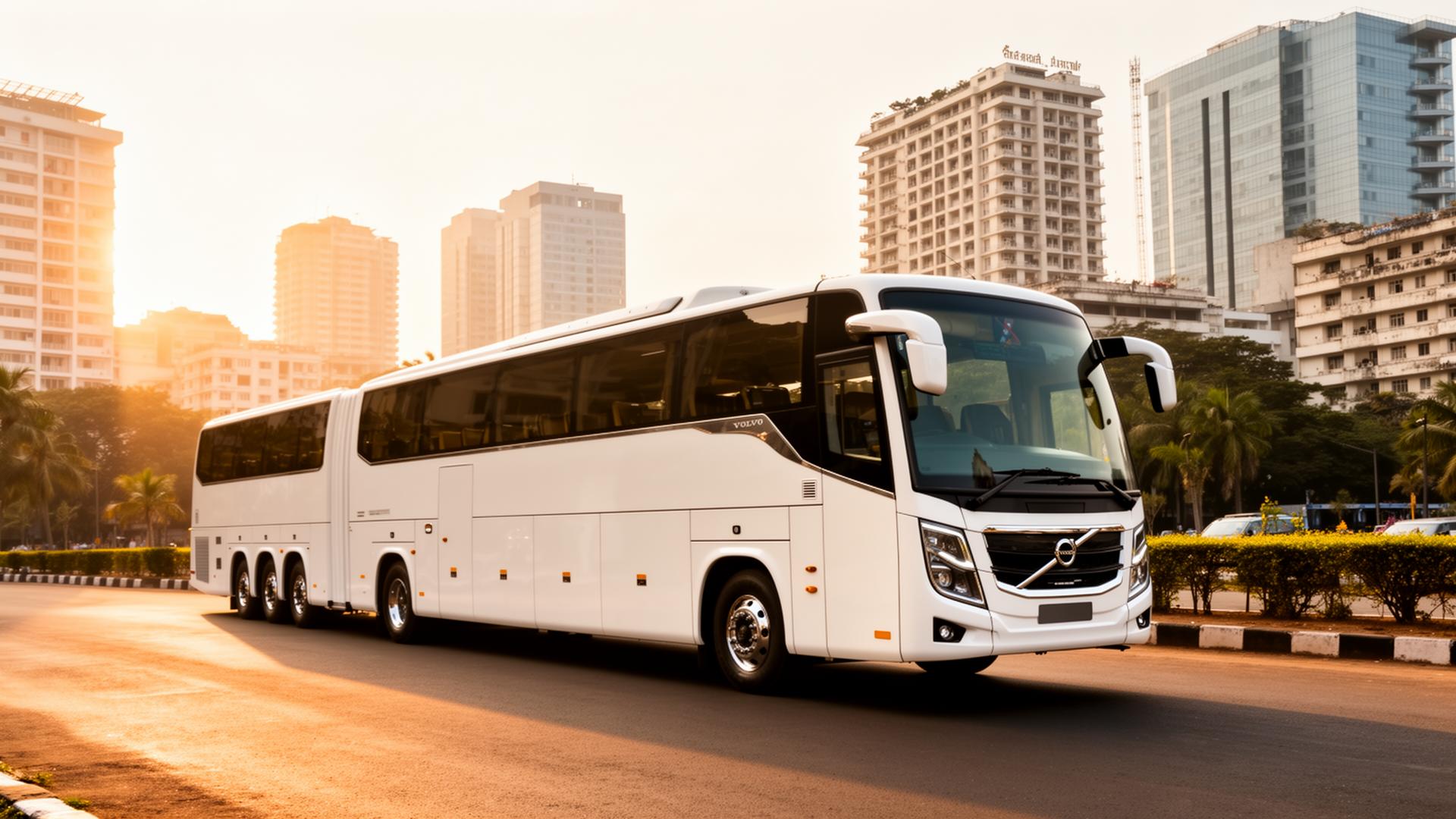 Luxury Multi-Axle AC Volvo coach bus from Raghavarshini Tours & Travels Chennai
